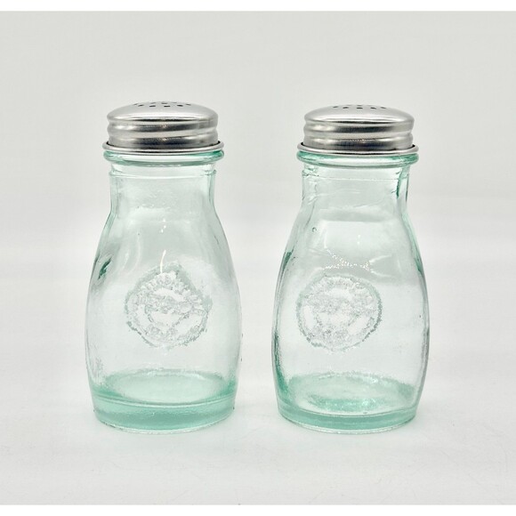 Vidrios San Miguel 100% Recycled Authentic Glass Salt Pepper Shakers Green 4 Oz - Picture 3 of 10